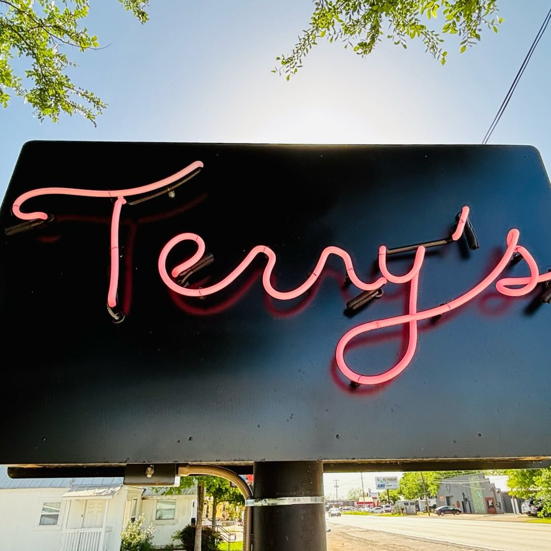 Terry's pink neon sign